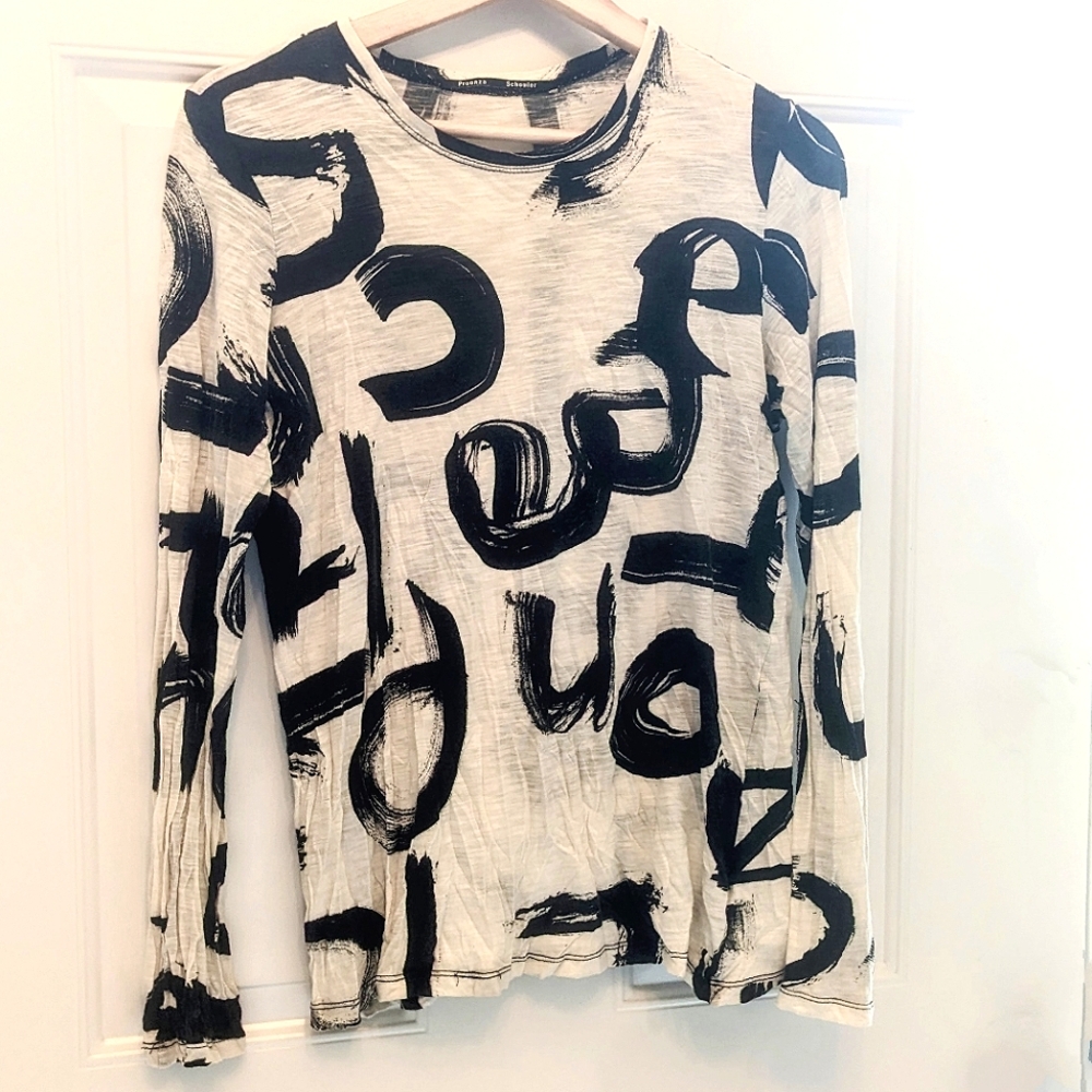 PROENZA SCHOULER printed crew neck blouse